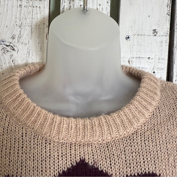 Charlotte Russe Geometric Sweater Crop Top Women’s Size Small Aztec Boho Tan Red - Picture 4 of 9